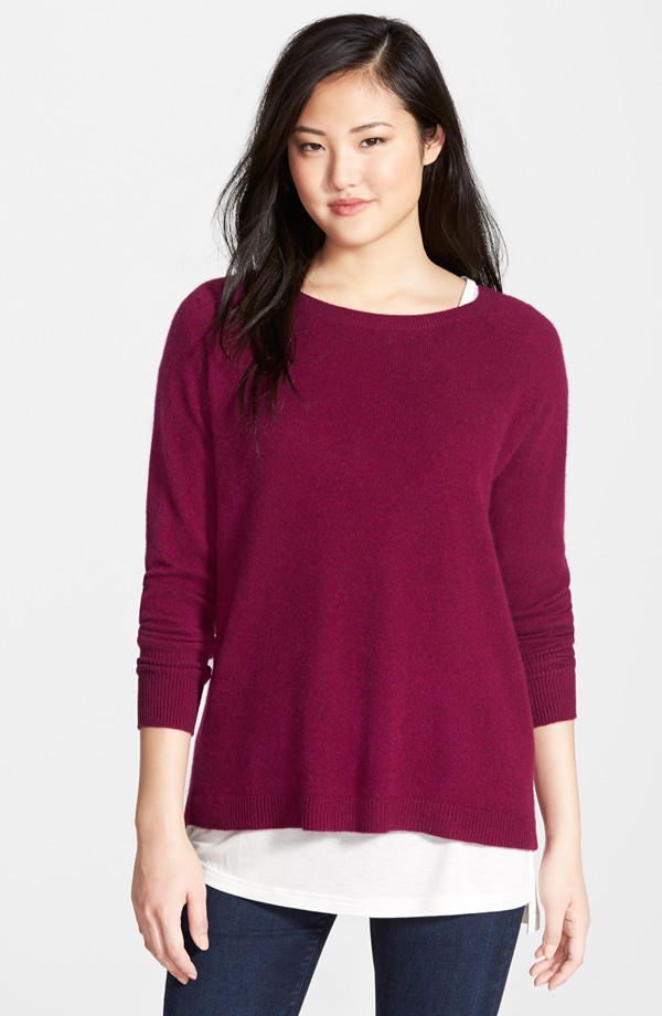 Zip Back Cashmere Sweater (Regular & Petite)